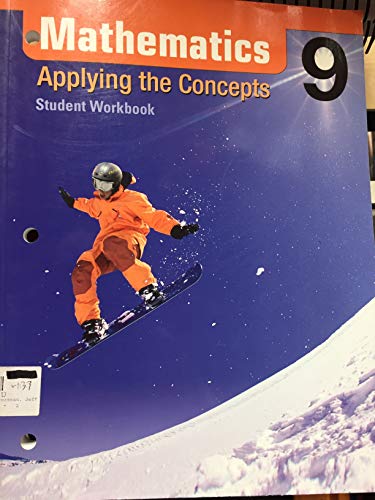 Imagen de archivo de Mathematics Applying the Concepts 9 Student Workbook a la venta por Textbook Pro