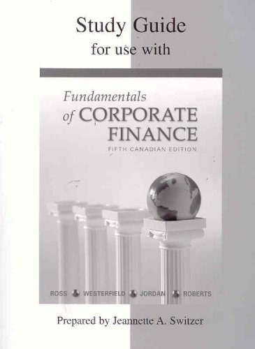 Imagen de archivo de Study Guide for use with Fundamentals of Corporate Finance a la venta por ThriftBooks-Dallas