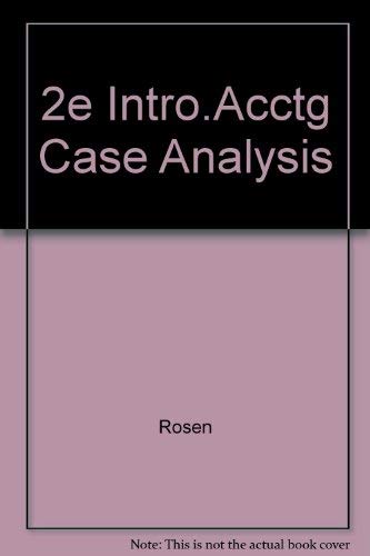 2e Intro.acctg Case Analysis (9780070924505) by ROSEN