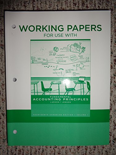 Beispielbild fr Working Papers for Fundamental Accounting Principles, Volume 1 zum Verkauf von ThriftBooks-Dallas