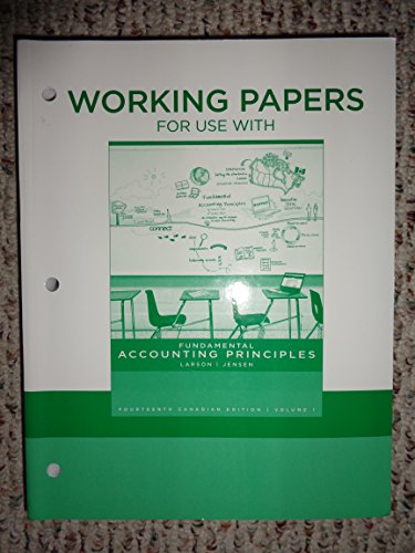 Stock image for Working Papers for Fundamental Accounting Principles, Volume 1 for sale by Better World Books