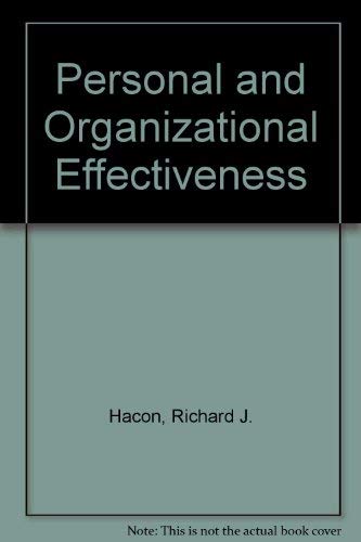 Stock image for Personal and Organizational Effectiveness for sale by PsychoBabel & Skoob Books