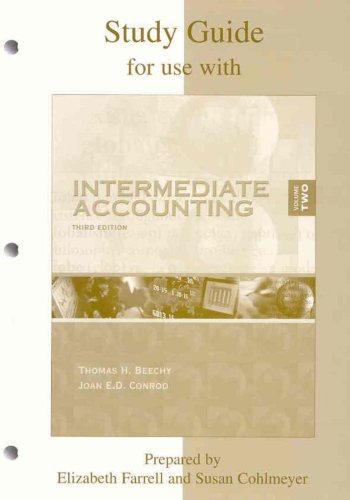 Imagen de archivo de Study Guide for use with Intermediate Accounting a la venta por Better World Books