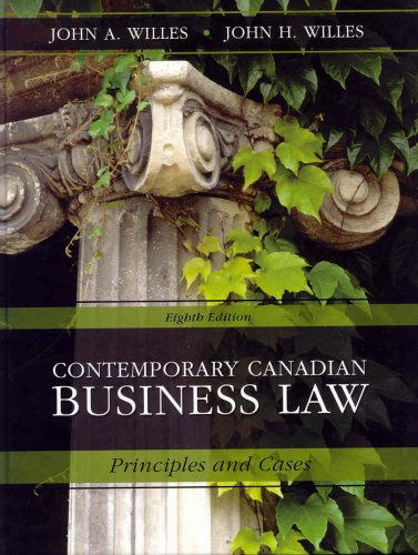 Stock image for Contemporary Canadian Business Law, Eighth Edition for sale by ThriftBooks-Atlanta