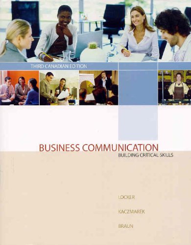 9780070958265: BUSINESS COMMUNICATION >CANADI