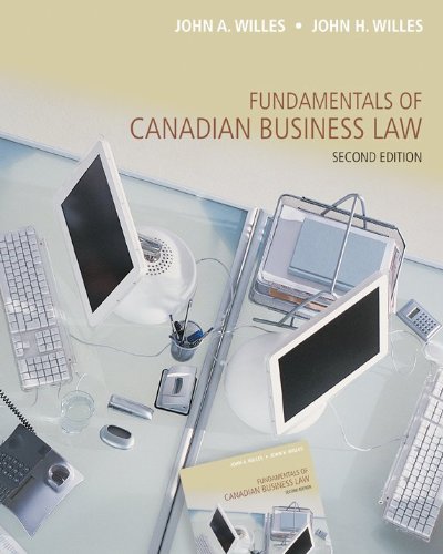 9780070961371: Fundamentals of Canadian Business Law