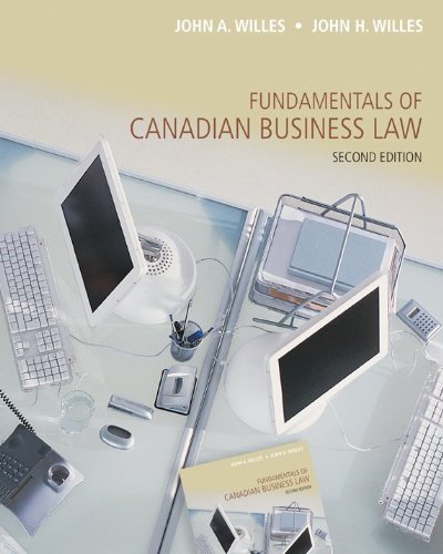 Stock image for Fundamentals of Canadian Business Law 2nd for sale by ThriftBooks-Atlanta