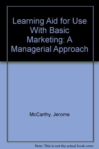 Imagen de archivo de Learning Aid for Use With Basic Marketing: A Managerial Approach a la venta por ThriftBooks-Atlanta