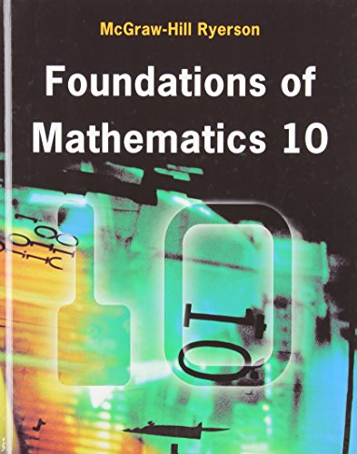 Imagen de archivo de Foundations of Mathematics 10 Student Edition a la venta por GoldBooks