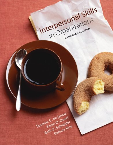 Stock image for Interpersonal Skills in Organizations, CDN Edition for sale by Better World Books