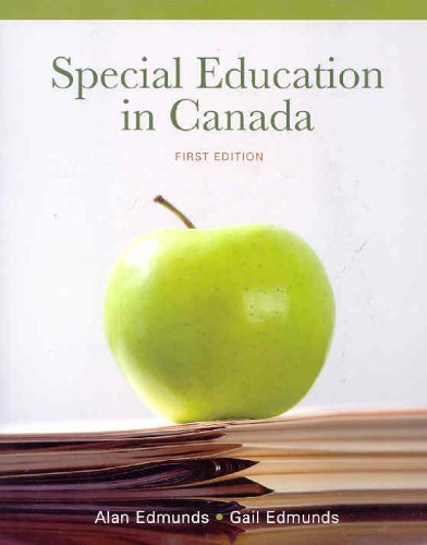 Stock image for Special Education in Canada, First Edition for sale by Bay Used Books