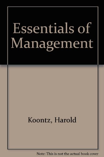 Essentials of Management (9780070993761) by Harold Koontz