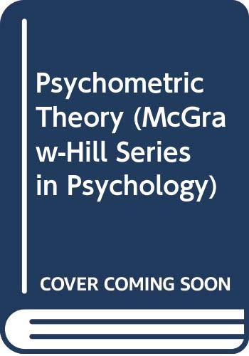 9780070994843: Psychometric Theory