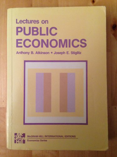 9780071001182: Lectures On Public Economics (NEW YORK EXPORT)