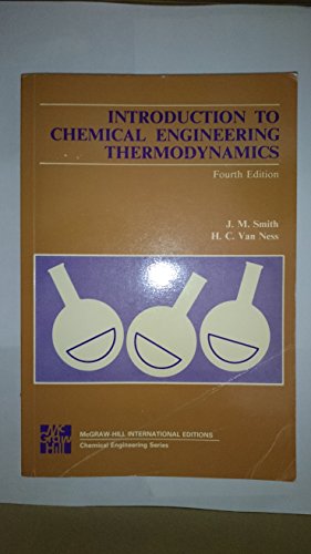 9780071003032: Introduction to Chemical Engineering Thermodynamics