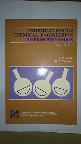9780071003032: Introduction To Chemical Engineering Thermodynamics