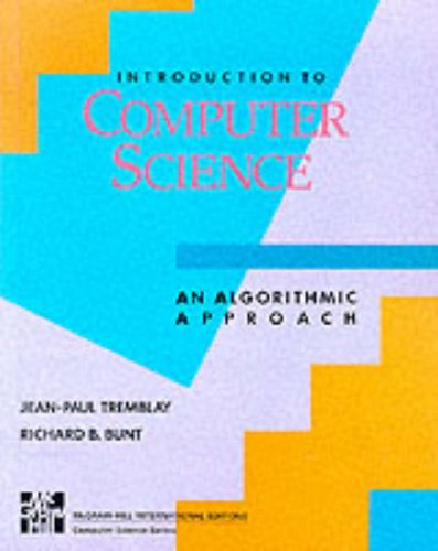 9780071003483: Introduction to Computer Science: An Algorithmic Approach