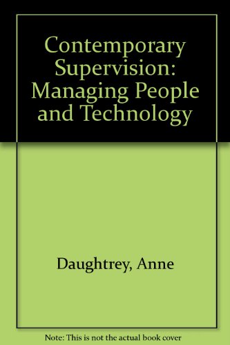 9780071003834: Contemporary Supervision: Managing People and Technology