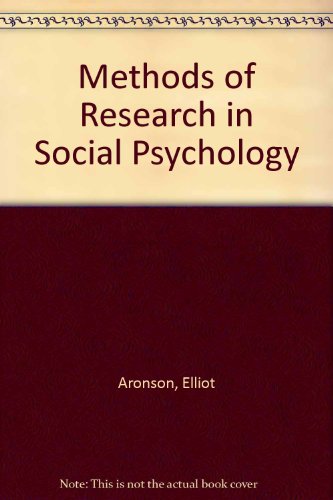 Methods of Research in Social Psychology (9780071006644) by J. Merrill Carlsmith