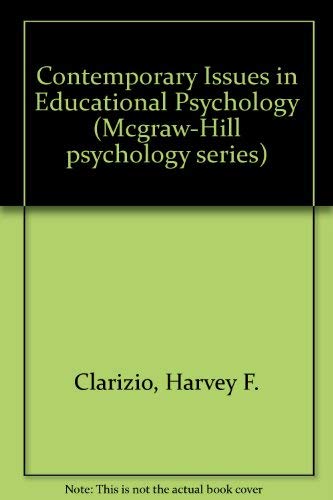 Beispielbild fr Contemporary Issues in Educational Psychology (Mcgraw-Hill psychology series) zum Verkauf von The Book Exchange