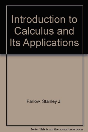 Imagen de archivo de Introduction to Calculus and Its Applications a la venta por Iridium_Books