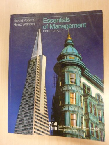 Imagen de archivo de Essentials of Management (McGraw-Hill Series in Management) a la venta por Hawking Books