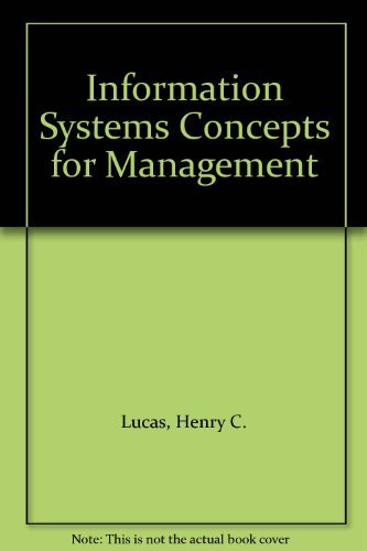 Imagen de archivo de Information Systems Concepts for Management a la venta por Antiquariat Smock