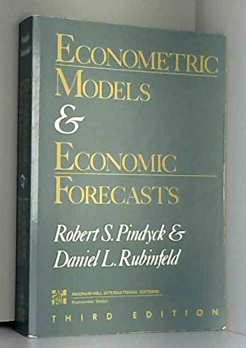 Beispielbild fr Econometric Models and Economic Forecasts zum Verkauf von Reuseabook