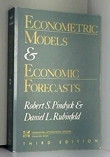 Imagen de archivo de Econometric Models and Economic Forecasts a la venta por HPB-Red
