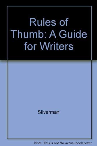 Stock image for Rules of Thumb: A Guide for Writers for sale by Books Puddle