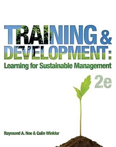 Beispielbild fr Training and Development: Learning for Sustainable Management zum Verkauf von Reuseabook