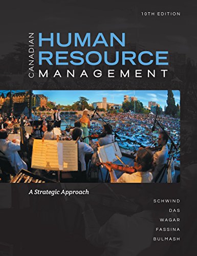 Stock image for Canadian Human Resource Management for sale by Better World Books: West