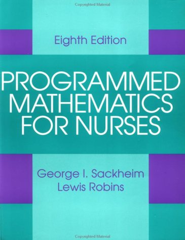 Imagen de archivo de Programmed Mathematics for Nurses a la venta por ThriftBooks-Dallas