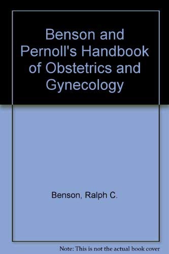 Stock image for Benson and Pernoll's Handbook of Obstetrics and Gynecology for sale by SecondSale