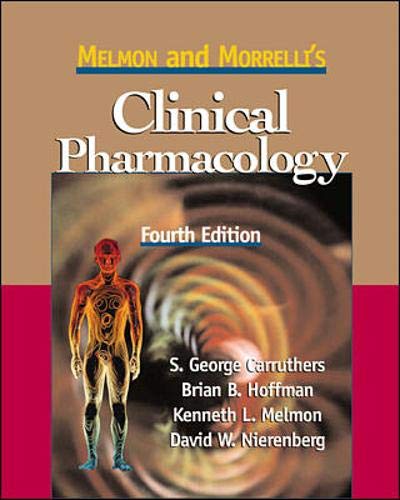 9780071054065: Melmon and Morrelli's Clinical Pharmacology