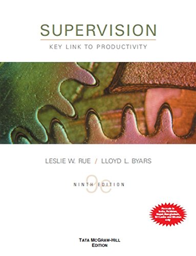 Stock image for Supervision: Key Link To Productivity, 9th Edition for sale by dsmbooks