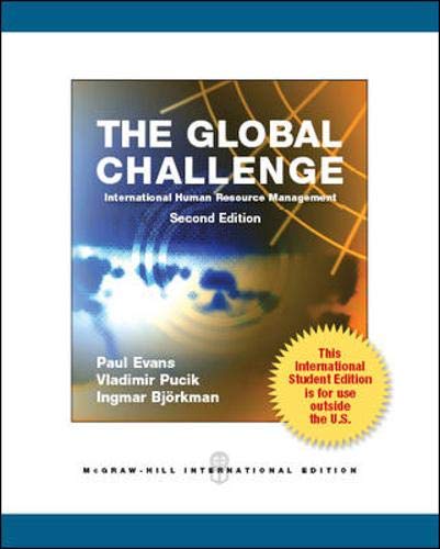 Imagen de archivo de The Global Challenge: International Human Resource Management a la venta por Anybook.com