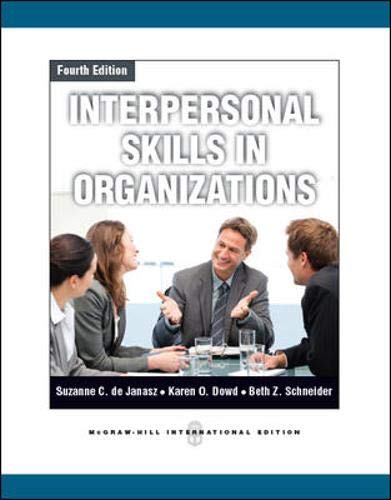 Imagen de archivo de Interpersonal Skills in Organizations a la venta por Thomas Emig
