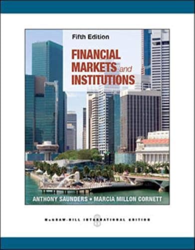 Beispielbild fr Financial Markets and Institutions zum Verkauf von Anybook.com