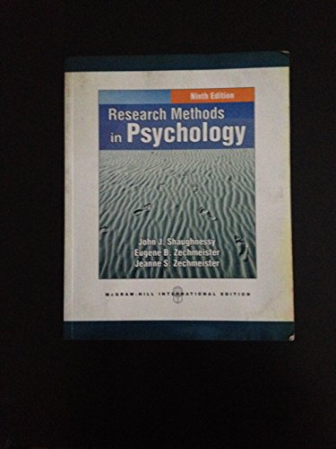 9780071086813: RESEARCH METHODS IN PSYCHOLOGY