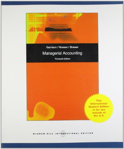 9780071087087: Managerial Accounting 13th Edition (International Edition)