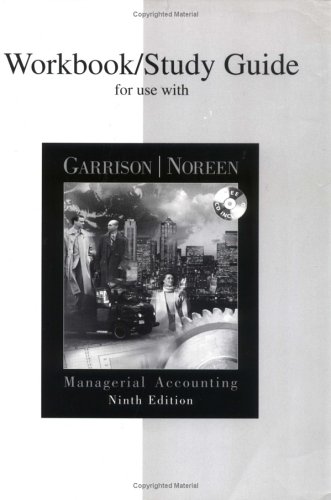 Imagen de archivo de Workbook/Study Guide for use with Managerial Accounting a la venta por Wonder Book
