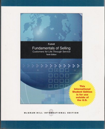 Imagen de archivo de Fundamentals Of Selling Customers For Life Through Service 10Ed (Ie) (Pb 2008) a la venta por ThriftBooks-Atlanta