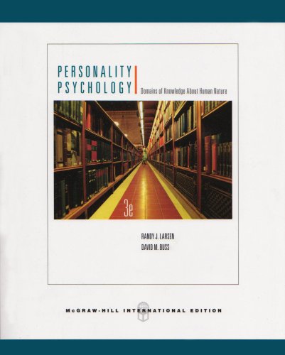 Beispielbild fr Personality Psychology: Domains of Knowledge About Human Nature zum Verkauf von medimops