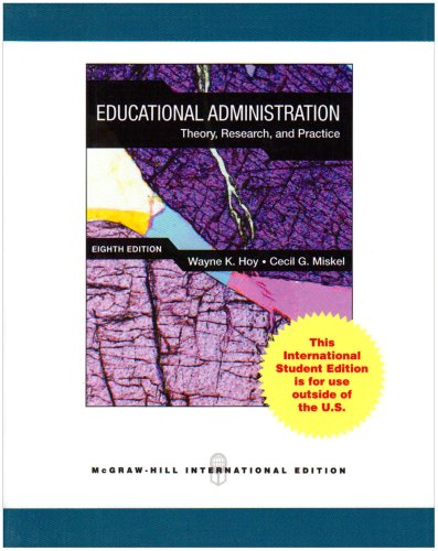 9780071101868: Educational Administration: Theory, Research, and Practice