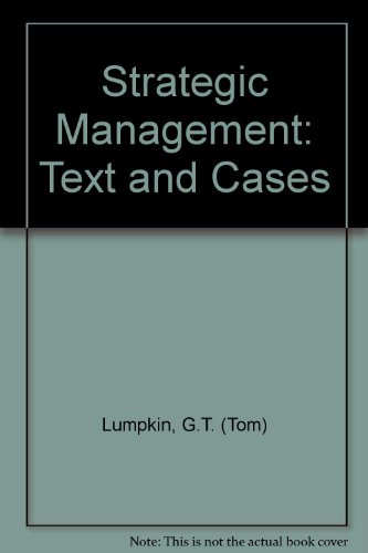 Stock image for Strategic Management: Text and Cases for sale by Booksavers of MD