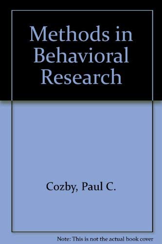 9780071106436: Methods in Behavioral Research