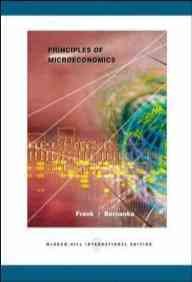 Principles of Microeconomics (9780071110266) by Robert H. Frank; Ben S. Bernanke