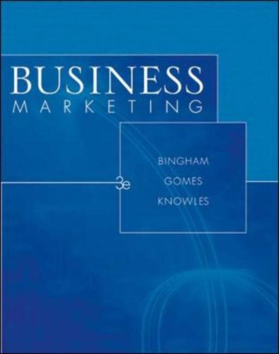 9780071112529: Business Marketing