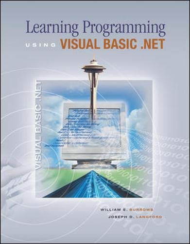 9780071113502: Learning Programming Using Visual Basic .NET w/ 5-CD VB .NET 2003 software: WITH 5-CD VB .NET 2003 Software